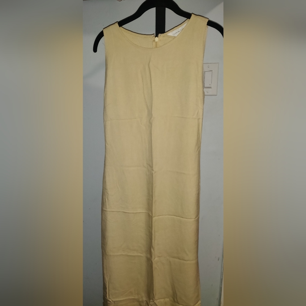 Casual Corner Light Yellow Silk Maxi Dress - Picture 13 of 13
